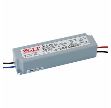 LED voedingsadapter - 12V 60W 5A - geschikt voor 12V LED-verlichting - IP67 waterdicht