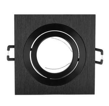 LED line Inbouwspot zwart vierkant  - kantelbaar - zaagmaat 74mm - buitenmaat 92mm