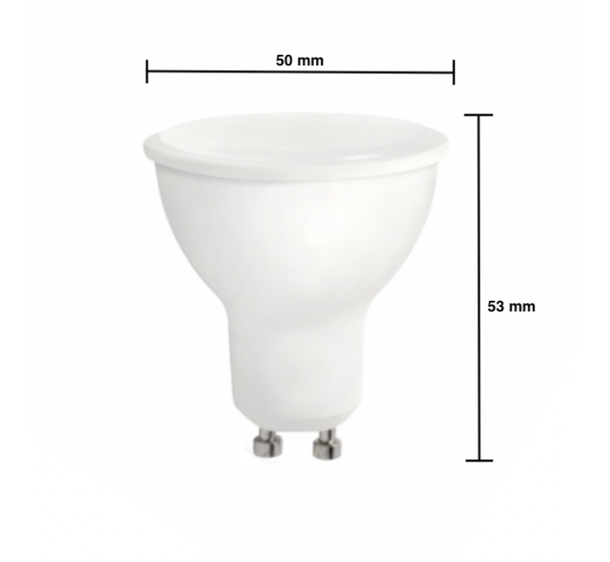 LED spot GU10 - 6W vervangt 50W - 4000K helder wit licht