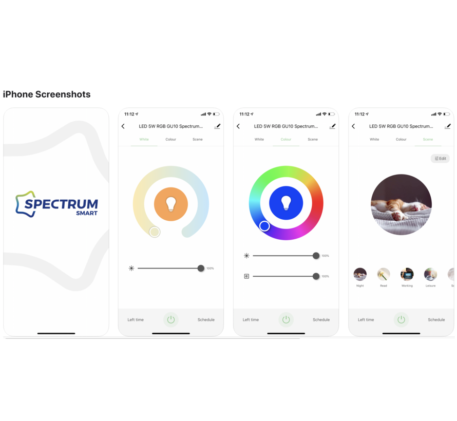 LED WiFi Plafondspot Wit Tube - 4,5W RGB + 3000K-6500K - Bedienen met de App