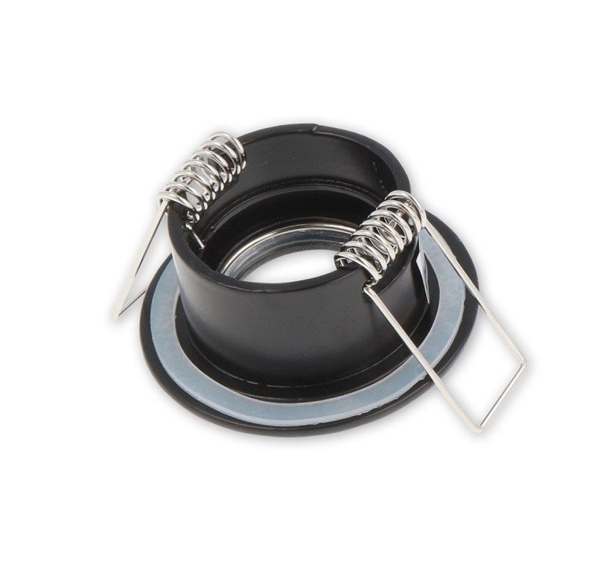 LED GU11 / MR11 inbouwspot Ø35mm - Zwart rond - Waterdicht IP44 - zaagmaat 45mm - buitenmaat 55mm