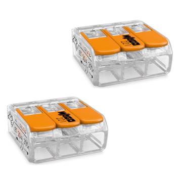 2 stuks WAGO Lasklem  0.14-4 mm 3 polig