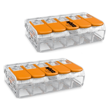 2 stuks WAGO lasklem  0.14-4 mm 5 polig