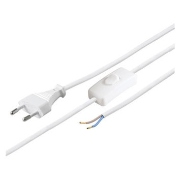 150cm aansluitstekker met aan- uitschakelaar - 2-polig incl. 2 WAGO kabelverbinders - 0.75mm²