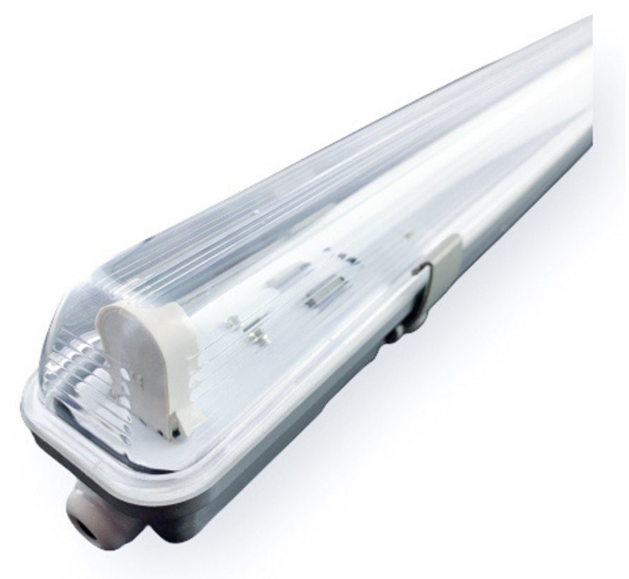 1.2m 18W TL Waterdichte armatuur IP65 + 1 LED TL buis 3000K, 4000K of 6000K compleet - Ledpanelendiscounter.nl