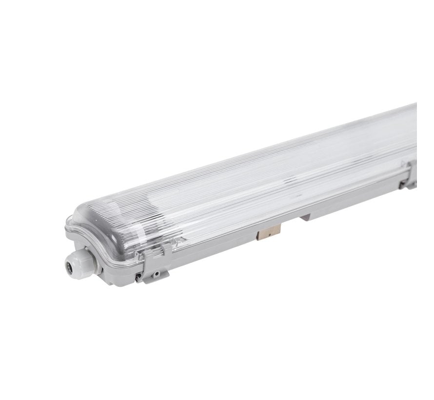 120cm LED armatuur IP65 + 2 LED TL buizen 18W p/s - 6000K 865 daglicht wit - Compleet