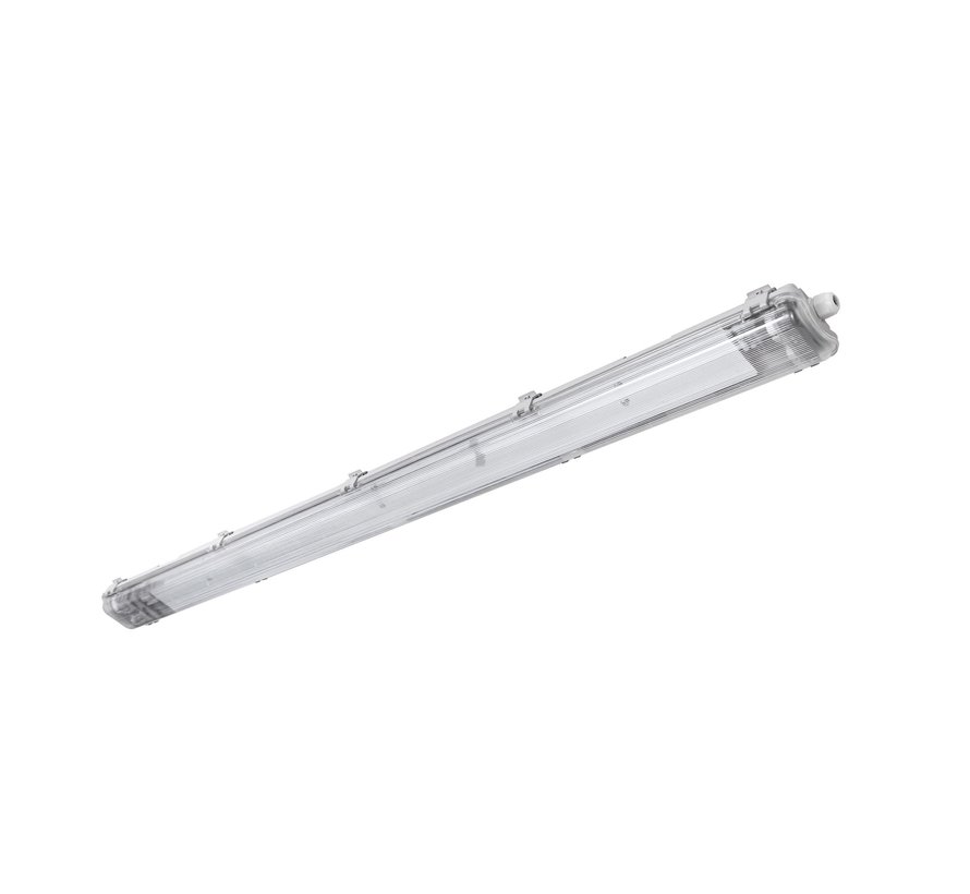 120cm LED armatuur IP65 + 2 LED TL buizen 18W p/s - 6000K 865 daglicht wit - Compleet