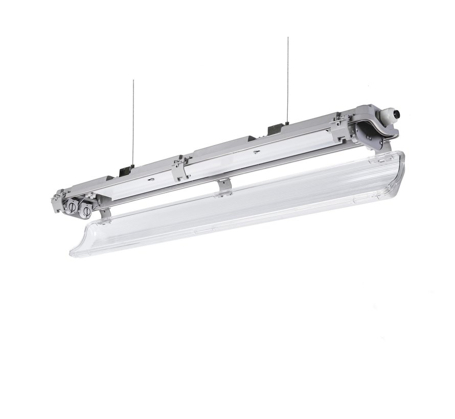 60cm LED armatuur IP65 + 2 LED TL buizen 10W p/s - 6000K 865 daglicht wit - Compleet