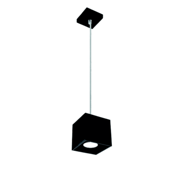 Kanlux OP=OP LED GU10 plafondspot verlaagd zwart vierkant - 65cm kabellengte - Max. 40W