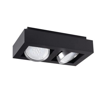 Kanlux LED AR111 GU10 plafondspot armatuur zwart - Tweevoudig voor 2 LED GU10 spots