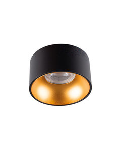 Kanlux LED GU10 plafondspot zwart goud rond - Enkelvoudig voor 1 LED GU10 spot