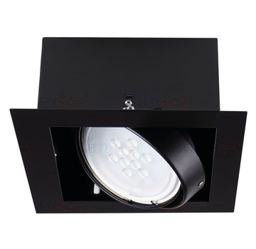 Kanlux LED AR111 inbouwspot zwart vierkant - Enkelvoudig voor 1 LED AR111 spot