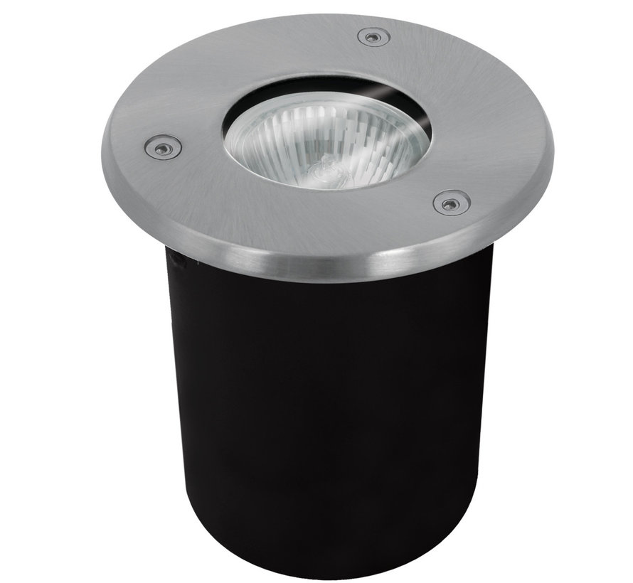 LED GU10 grondspot RVS rond IP67 - Enkelvoudig voor 1 LED GU10 spot