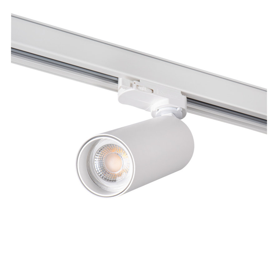 LED GU10 railspot wit - 3-Fase universeel - Enkelvoudig voor 1 LED GU10 spot