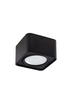 Kanlux LED AR111 opbouwspot zwart vierkant - Enkelvoudig voor 1 LED AR111 spot