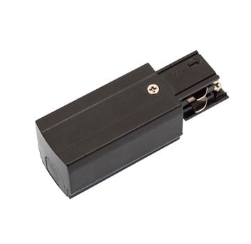 LED Spot Rail - Beginstuk Voeding Universeel 3-Phase - Zwart