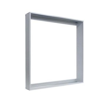 LED paneel opbouw Zilver Aluminium - 60x60cm frame systeem - 5cm hoog incl. schroeven