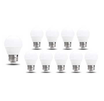 Voordeelpak 10 stuks - LED lamp E27 - G45 - 6W vervangt 48W - Lichtkleur optioneel