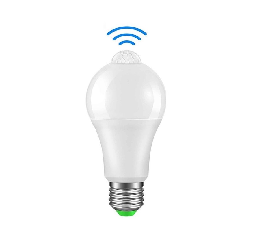 LED Lamp E27 fitting - 6W vervangt 41W - met bewegingssensor - Lichtkleur optioneel