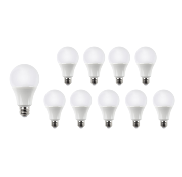 Modee Lighting Voordeelpak 10 stuks - Type A60 - LED lampen E27 - 11W vervangt 75W - Lichtkleur optioneel