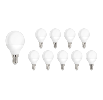 Voordeelpak 10 stuks - LED lamp E14 – G45 - 4W vervangt 29W - Lichtkleur optioneel