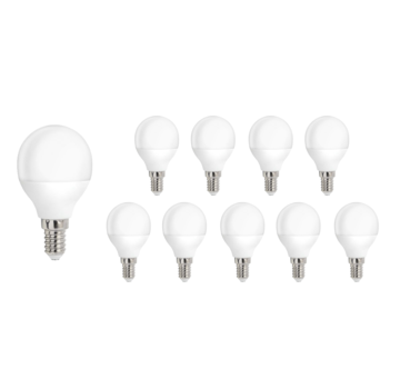 Voordeelpak 10 stuks - LED lamp E14 - G45 - 8W vervangt 48W - Lichtkleur optioneel