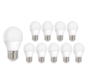 Voordeelpak 10 stuks - Type G45 - LED lampen E27 - 2700K warm wit licht - 3W vervangt 25W