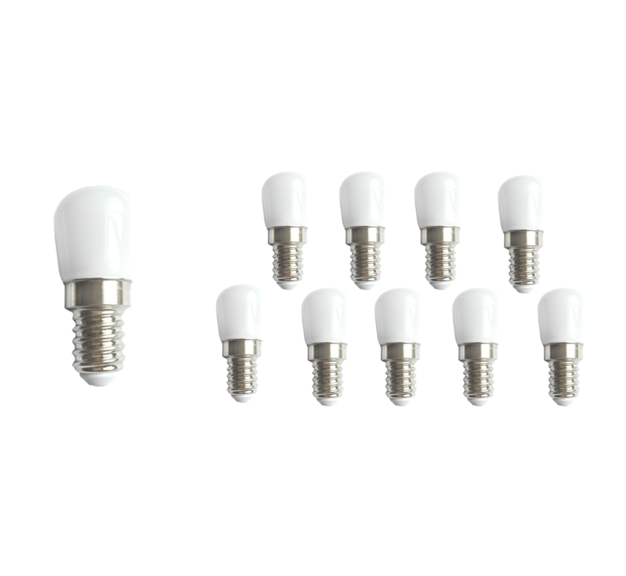 Voordeelpak 10 Stuks - Type T26 - LED lampen E14 - IP42  - 3000K warm wit licht - 2W vervangt 14W