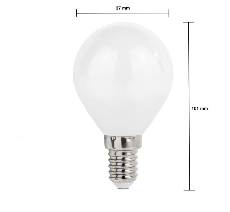 LED Lamp E14 fitting - G45 - 6400K daglicht wit - 6W vervangt 42W