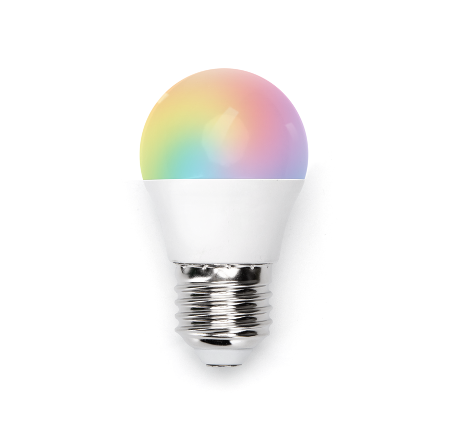 AigoSmart WiFi LED Lamp - E27 fitting - 6,5W - G45 - RGB+CCT alle lichtkleuren - Bediening met de App