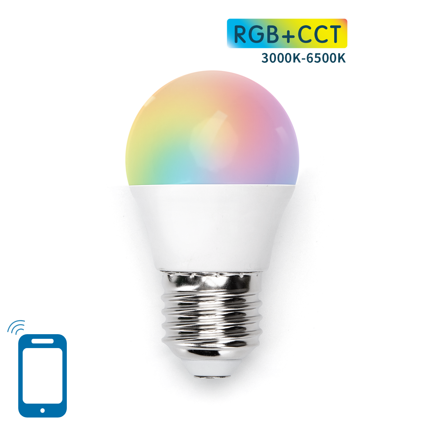 Kenmerkend Verduisteren Reis WiFi LED Lamp - E27 G45 6,5W - RGB+CCT alle lichtkleuren -  Ledpanelendiscounter.nl