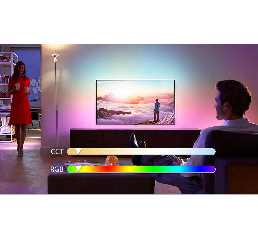 Aigosmart WiFi LED Lamp E14 fitting - C37 - 5W vervangt 32W - RGB+CCT alle lichtkleuren - Bediening met de App
