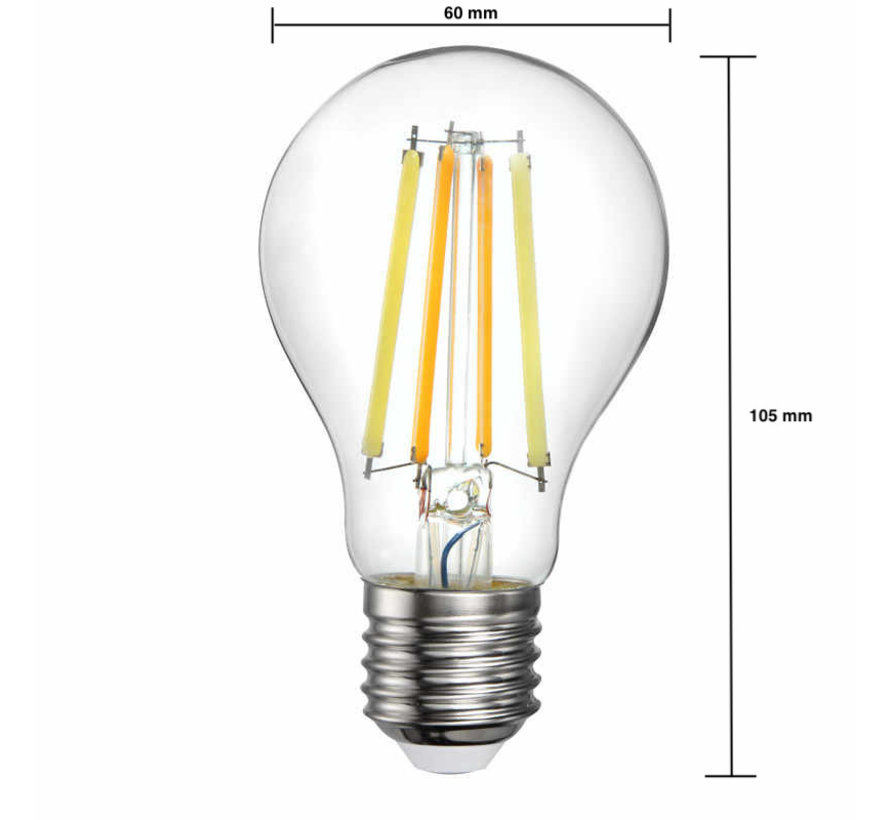 WiFi LED Filament lamp E27 fitting - A60 - 2700K-6500K CCT - 5W vervangt 52W - Bediening met de App