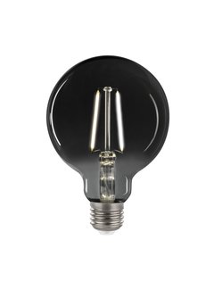 LED Filament lamp Smoked glass E27 fitting - G125 - 4000K helder wit licht - 4,5W vervangt 29W