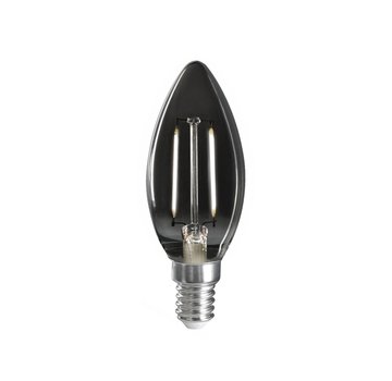 LED Filament lamp Smoked glass E14 fitting - C35 - 4000K helder wit licht - 2,5W vervangt 16W