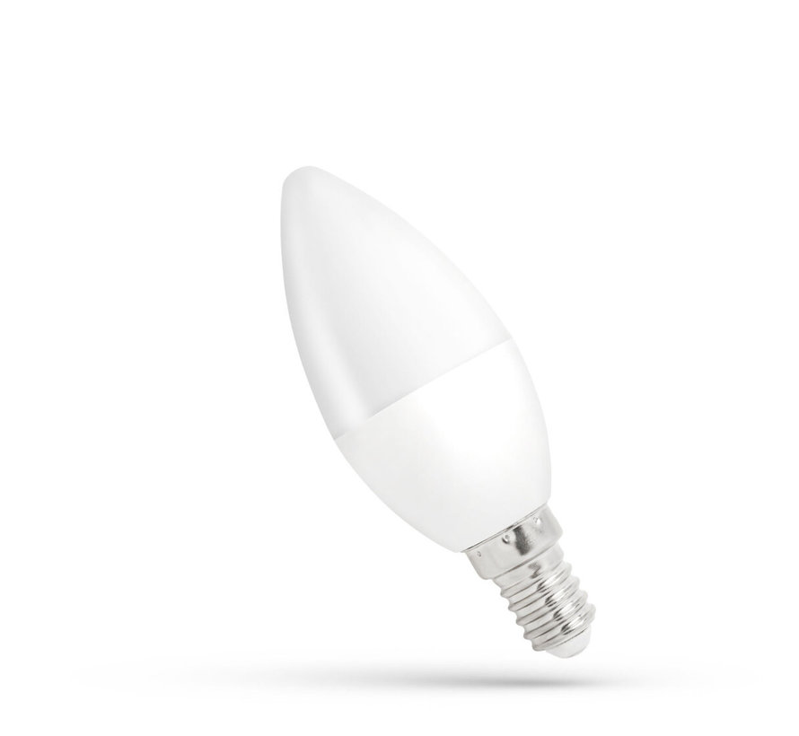 LED Lamp E14 fitting - C37 - 4000K helder wit licht - 6W vervangt 46W