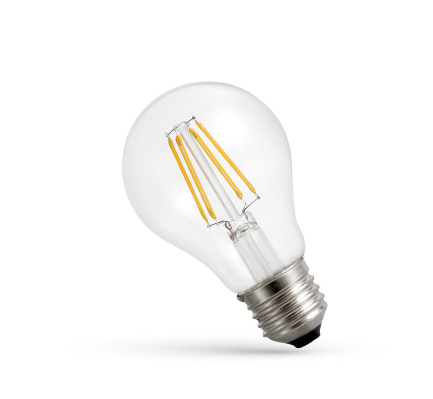 LED Filament lamp E27 fitting - A60 - 3000K warm wit licht - 4W vervangt 38W