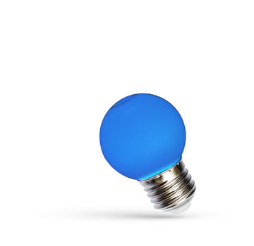 LED Lamp E27 fitting - G45 - Blauw licht - 1W vervangt 10W
