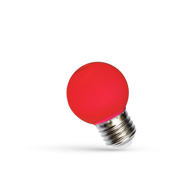 LED Lamp E27 fitting - G45 - Rood licht - 1W vervangt 10W