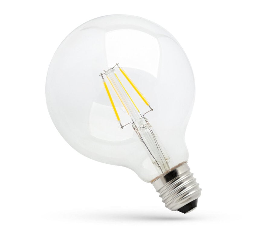 LED Filament lamp E27 fitting - G95 - 2700K warm wit licht - 4W vervangt 38W