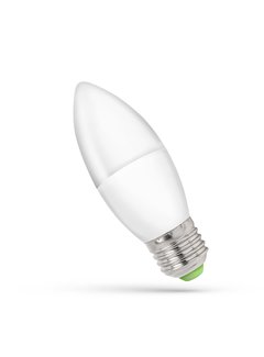 LED Lamp E27 fitting - C37 - 6000K daglicht wit - 6W vervangt 47W