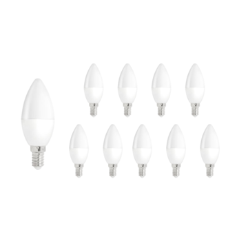 Voordeelpak 10 stuks - WiFi LED KaarsLamp E14 fitting – dimbaar - C38 - 5W vervangt 35W - CCT - Bediening met de App