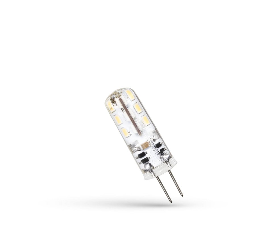 LED Lamp G4 fitting - siliconen - 6400K daglicht wit - 1.5W vervangt 15W