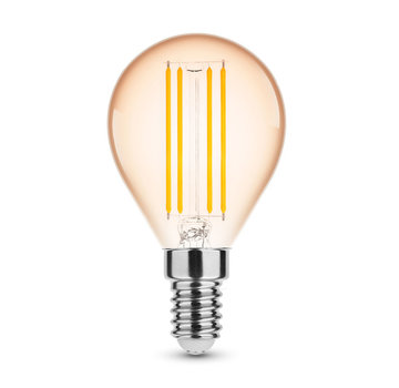 LED Filament lamp E14 fitting - G45 - 1800K zeer warm wit licht - 4W vervangt 33W