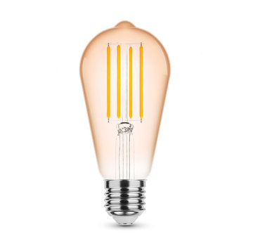 LED Filament lamp E27 fitting - ST58 - 1800K zeer warm wit licht - 4W vervangt 33W