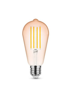 OP=OP LED Filament lamp E27 - ST64 - 4W vervangt 33W - 1800K zeer warm wit licht - Tall