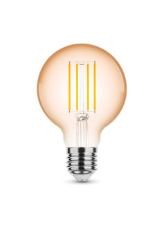 LED Filament lamp E27 fitting - G80 - 1800K zeer warm wit licht - 4W vervangt 33W