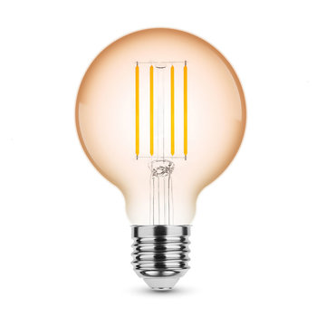 LED Filament lamp E27 fitting - G80 - 1800K zeer warm wit licht - 4W vervangt 33W