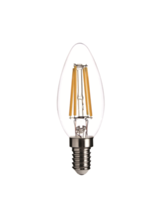 LED Filament lamp E14 fitting - C37 -  2700K warm wit licht - 5W vervangt 50W - dimbaar