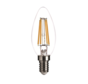 LED Filament lamp E14 fitting - C37 -  2700K warm wit licht - 5W vervangt 50W - dimbaar